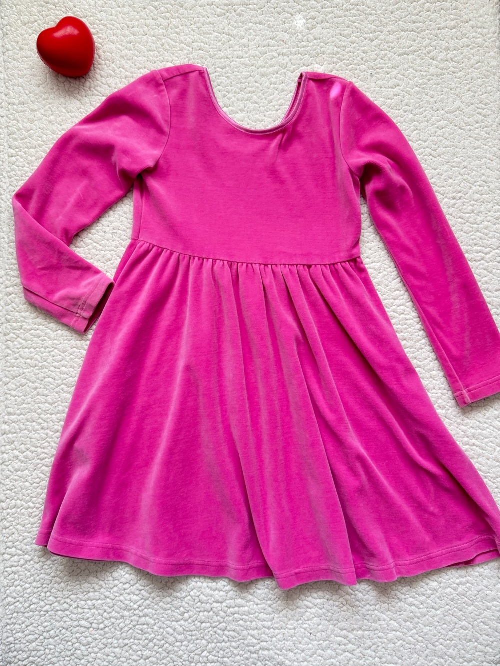 Hanna Andersson Bright Pink Long-Sleeve Twirl Dress